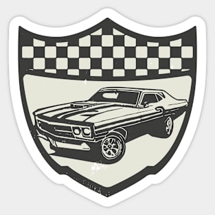 Racing Car Muscle Car Logo Motorsports Sticker